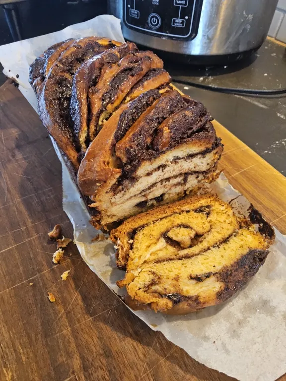 Chocolate babka baked by Zeb Taylor